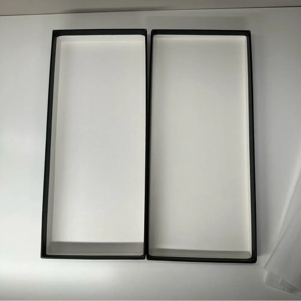 Gucci | Flat Long Gift Box | Black/White | Approx. L1.25 x W5.5 x H12.75 in